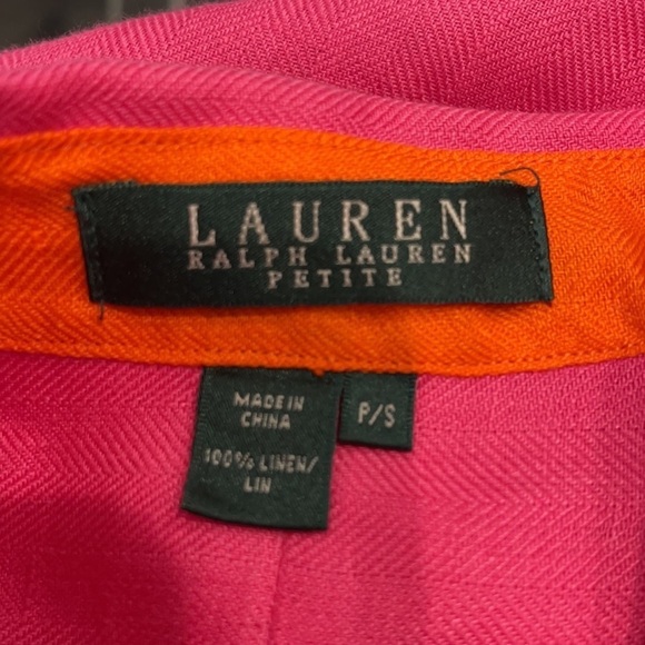 Lauren By Ralph Lauren Women 100% Linen Shirt - Picture 5 of 9